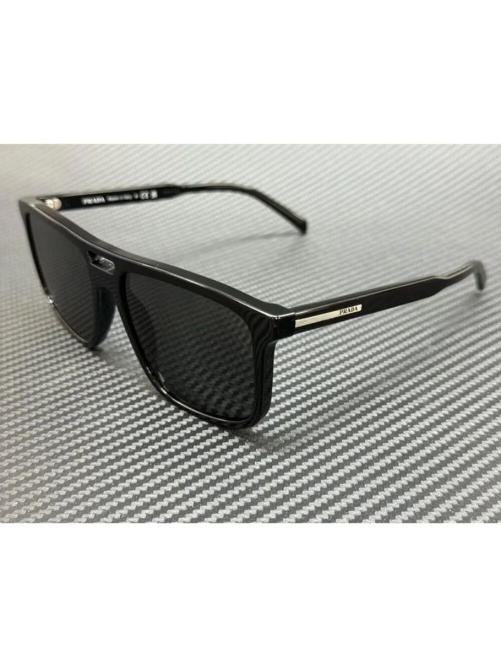 New PRADA Men Black Sunglasses 58-18-145
